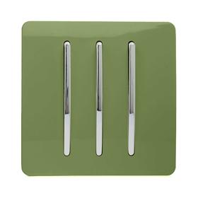 ART-SS6MG  3 Gang 2 Way 10 Amp Rocker Moss Green